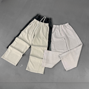 Pantalons longs décontractés vintage pour hommes, tendance OEM, automne-hiver, nouvelle marque tendance, franges, flocons de neige, patchwork, pantalons de survêtement - Product Image 5