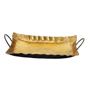Le plus récent Article rond en forme de vaisselle décoration fer métal plateau de service exportateur Antique foncé fini fer plateau en métal - Product Image 6