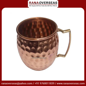 Compre una taza de cobre de mula de Moscú martillada de calidad superior con mango de latón koi a la venta a los precios más bajos - Product Image 2