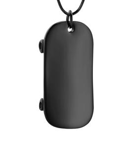 โกศใส่ศพสแตนเลสสีดำขี้เถ้าเครื่องประดับหมวกเบสบอลสร้อยคอสำหรับอัฐิรักของขวัญสำหรับผู้ชายผู้หญิงกำหนดขนาดได้ - Product Image 1