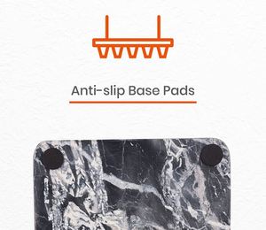 Planche à découper marbre noir incrustation en laiton Fruits légumes coupe pour maison Restaurant hôtel cuisine Gadgets fabriqués en inde - Product Image 3