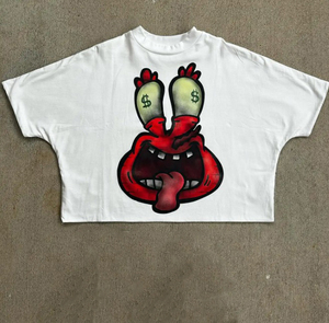 T-shirts à col montant surdimensionné personnalisés T-shirts lourds de gros Chemise unie pour hommes T-shirt coupe carrée - Product Image 2