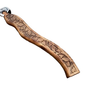 Hacha Vikinga Hecha a Mano de Acero Industrial con Alto Contenido de Carbono, Mango de Madera de Palisandro, Funda de Cuero, Personalizable, 1.5 kg, Multiusos - Product Image 2