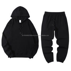 Wholesale Custom Men Plain <b>Sweat</b> Suits French Terry Tracksuits Sweatsuits Unisex Men's Sportswear 100% Cotton Hoodie Set - Product Image 6