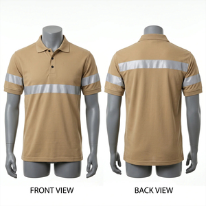 Hot Selling <b>Cheap</b> Price Men's Workwear <b>Shirt</b> Short Sleeve And Reflective Comfortable Stripes Safety Security Polo <b>Shirt</b> - Product Image 4