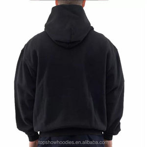 High Quality 100% Cotton French Terry Regular <b>Thick</b> <b>Fleece</b> Windproof Eco-Friendly Solid Lined Drop Shoulder Winter Hoodie - Product Image 2