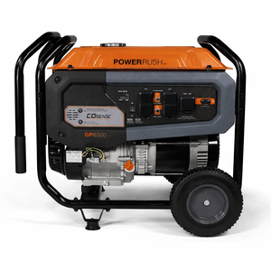 Generador Portátil de 6500W con Arranque Automático, Tecnología PowerRush, Seguridad COsense y Ruedas Resistentes para Uso en Campamentos, Hogares y Lugares de Trabajo - Product Image 1