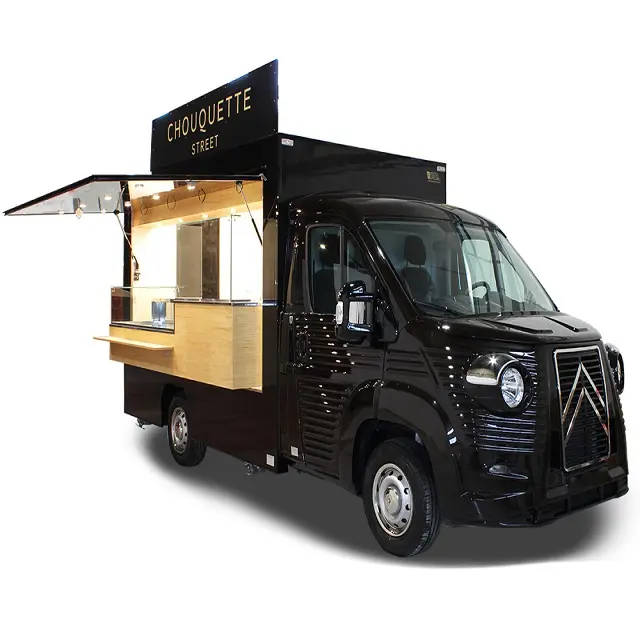 Truk Makanan Cepat Restoran keranjang makanan penjual otomatis Van truk katering Trailer makanan seluler untuk dijual