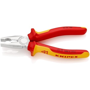 Pince combinée KNIPEX 180 mm avec poignées multi-composants chromées certifiées VDE pour la pêche - Product Image 5