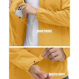 Chaqueta Softshell Impermeable para Hombre, Cortavientos, de Secado Rápido, con Cremallera Completa, Venta al por Mayor, Proveedor OEM, Personalizable - Product Image 5