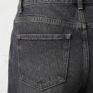 Pantalones Vaqueros de Mezclilla de Pierna Ancha para Mujer, Diseño Elegante, Lavado Claro, Color Personalizado, Transpirables, de Algodón, Ropa Urbana - Product Image 5