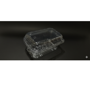 Boîte d'emballage transparente en PET pour fruits avec couvercle à fermeture sécurisée, conteneur pour fruits frais et baies (fraises, bleuets) - Product Image 4