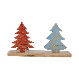 Multicolor Tabletop Handmade <b>Christmas</b> <b>Trees</b> Decorative Holiday Ornament Set for Festive Home and Office Decor - Product Image 3