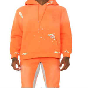 Survêtement moderne en molleton de coton/polyester de haute qualité, confortable, style streetwear empilé, pour l'hiver, décontracté, imprimé, pour le sport - Product Image 4