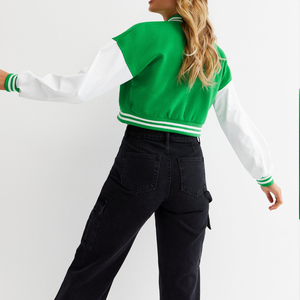 Veste de sport en tricot respirant avec broderie chenille personnalisée pour femmes, style streetwear, vente chaude - Product Image 2