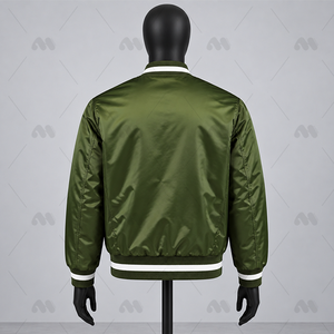 Blouson Bomber Sport Décontracté Vintage pour Homme, à Capuche, en Velours Côtelé, Imperméable, 100% Polyester, Teint Uni, Finition Printanière - Product Image 3