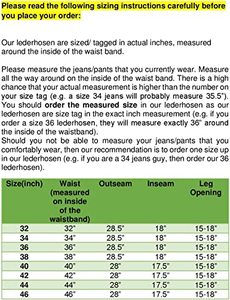 Haute Qualité Bavière Unisexe Casual Trachten Midweight Premium Lederhosen en Cuir pour Oktoberfest avec Taille Moyenne - Product Image 6