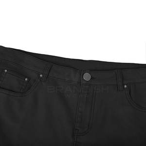 Pantalones de Hombre de Algodón 100% Lavado de Primera Calidad, Color Negro, Cierre de Cremallera, Estilo Casual, Pantalones de Campana para Hombre - Product Image 4