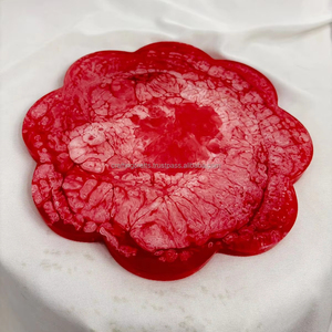 Sets de table en marbre écologiques, motifs modernes avec des paillettes dorées, designs personnalisés en cristal, motifs inspirés des géodes artisanales, imperméables, Inde - Product Image 1