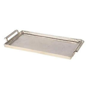 Plateau en aluminium au design moderne pour la maison et l'hôtel Plateau rectangulaire de service des aliments avec nickelage pour la cuisine - Product Image 6
