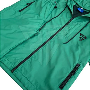 ชุดวอร์มกีฬาผู้ชาย ลายเรียบ ป้องกันแสงแดด กันลม ระบายอากาศ ซิป ชุดลำลอง 2 ชิ้น ผ้าโพลีเอสเตอร์ แห้งเร็ว - Product Image 3