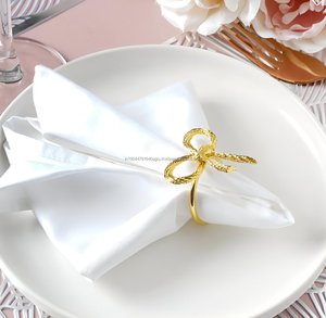 Dernier Rond de Serviette de Décoration de Table Design Arc Doré Moderne pour Restaurant de Fête de Mariage - Product Image 2