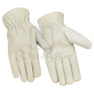 LUNAR ofrece guantes de conductor de trabajo de cuero de vaca de diseño superior para hombres guantes de trabajo de seguridad de construcción Industrial - Product Image 1