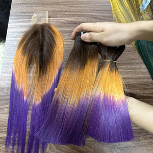 2024 vente en gros couleur os faisceaux droits brut cheveux humains vietnamiens pour les femmes noires modèle féminin 1 - Product Image 1