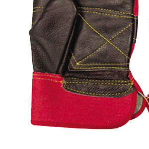 Gants de travail en cuir multicolore pour la construction de meubles et la menuiserie-Texture lisse 6mil/10mil Epaisseur renforcée Manchette - Product Image 5