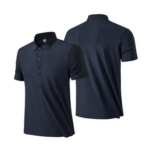 Vente en gros de t-shirts polo de loisirs côtelés 90% nylon 10% élasthanne de haute qualité taille ue t-shirts polo vierges personnalisés pour hommes - Product Image 2