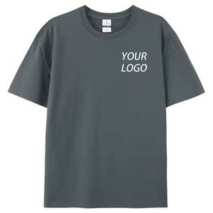 T-shirt pour homme en coton 100% à manches courtes, coupe classique, logo personnalisé, tissu tricoté de haute qualité 220g, séchage rapide, respirant - Product Image 5