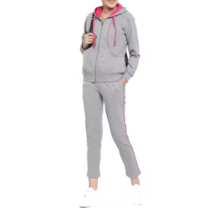 Logo personnalisé OEM Vêtements de sport deux pièces avec fermeture éclair pour femmes Style unique Survêtements coupe-vent personnalisés grande taille pour l'hiver - Product Image 3