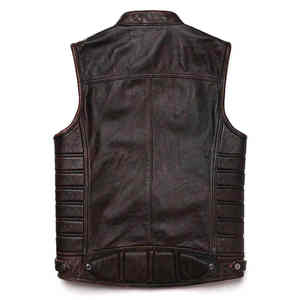 Gilet en cuir pour moto 2026 Design, hommes, toutes tailles, couleurs disponibles, cuir véritable professionnel pour motocycliste, respirant pour l'hiver - Product Image 3