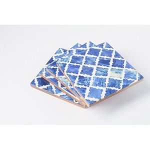 Customized Classic Bone Inlay Coasters <b>Round</b> 400mm Diameter 10mm Thick Eco-Friendly Set Wedding Banquet Restaurant Hotel - Product Image 3