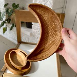 Plateaux de lune en bois rustique |   Finition artisanale de bonne qualité |   Approvisionnement en gros direct d'usine - Product Image 1