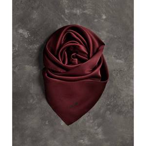 Burgundy Plain Silk <b>Square</b> <b>Scarf</b> - Product Image 2