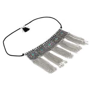 Collar de Plata Oxidada Geométrico Exquisito, el Más Vendido, para Boda, Accesorio Multicolor - Product Image 2