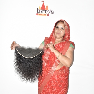 Extensions de cheveux humains non traités 13*6 HD Frontal, 100% indiens, cuticules alignées, tissage non traité, sans traitement au temple - Product Image 1