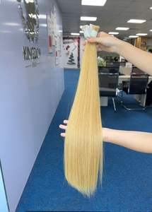 Extensiones de Cabello Virgen Vietnamita Remy, Super Double Drawn, Colores Rubios, Cierre de Encaje, Trama Recta Individual - Product Image 5