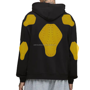 Nouveautés : sweats à capuche de moto avec grand logo imprimé, style tendance, entièrement doublés en polaire, protection intégrale en Kevlar pour motards - Product Image 4