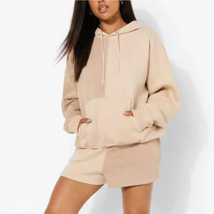 Ensemble de sweat-shirt et short assortis pour femmes, tenue décontractée d'été, ensemble de sweat-shirt et short pour femmes, tenue sportive d'été - Product Image 1