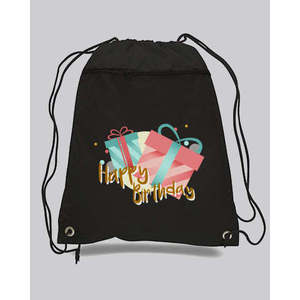 Sacs fourre-tout personnalisés avec logo, sacs à cordon en polyester pour cadeaux promotionnels - POL11 - Product Image 1