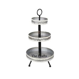 Bestest Design Galvanized Cake Serving Stand Tamaño personalizado Forma redonda Cake Server al precio más barato - Product Image 4