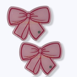 Sustainable Acrylic Solid Custom Pink Bow Shape Lash Tiles with <b>Magnet</b> Holder Eyelash Extension Tools - Product Image 4