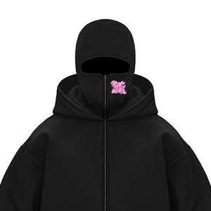 Sweat-shirts et sweats à capuche pour hommes en mélange 250 GSM, OEM, haute qualité, sweat à capuche personnalisé avec broderie, fermeture éclair - Product Image 5