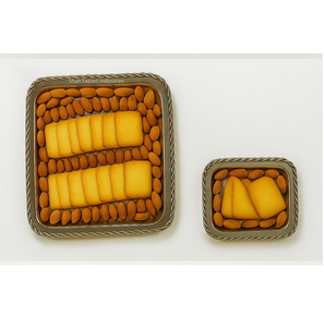 Assiettes de service alimentaires en métal de vente chaude argent fini pour Table à manger collations aux fruits secs assiettes carrées polyvalentes - Product Image 1