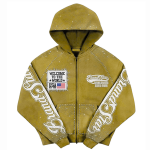 Custom Bling Rhinestone Hoodies Unisex Streetwear Crystal Sparkle Sudaderas Sudadera con capucha al por mayor para los hombres y las mujeres - Product Image 2