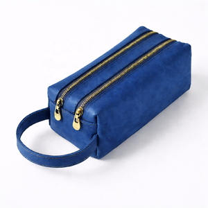 Men Genuine Leather Unisex Toiletry <b>Bag</b> Portable <b>Travel</b> Kit Storage Makeup <b>Bag</b> Men's Shaving Toiletry <b>Wash</b> <b>Bag</b> - Product Image 2