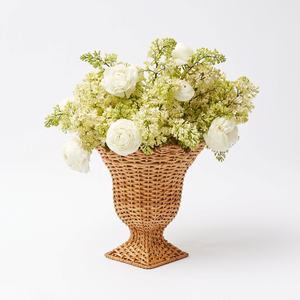 Offre Spéciale Usine Direct Prix Haute Qualité Rotin Piédestal Urne Vase Tissé À La Main Pot De Fleur Vase Bas quantité minimale de commande Acceptable Taille Personnalisée - Product Image 4