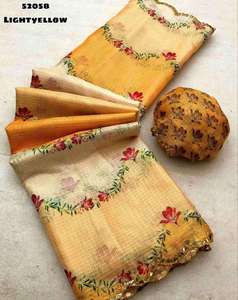 ชุดส่าหรีแบบดั้งเดิมพิมพ์ลายพื้นเมืองชุดปาร์ตี้แฟนซีสุดพิเศษจากนักออกแบบชาวอินเดีย - Product Image 1